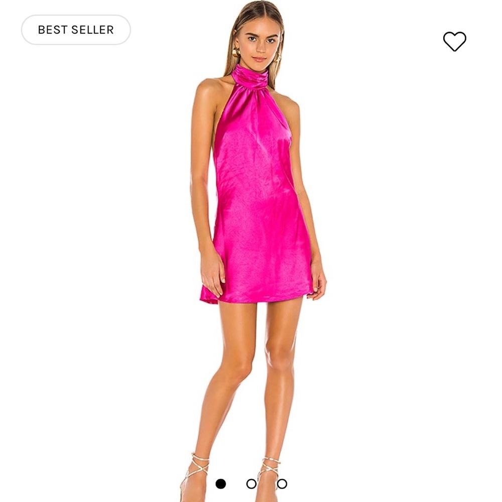 Bright pink mini dress